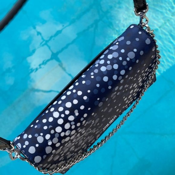 Kate Spade Cameron Convertible Crossbody Black with Multi-Colored Dots - Picture 4 of 16